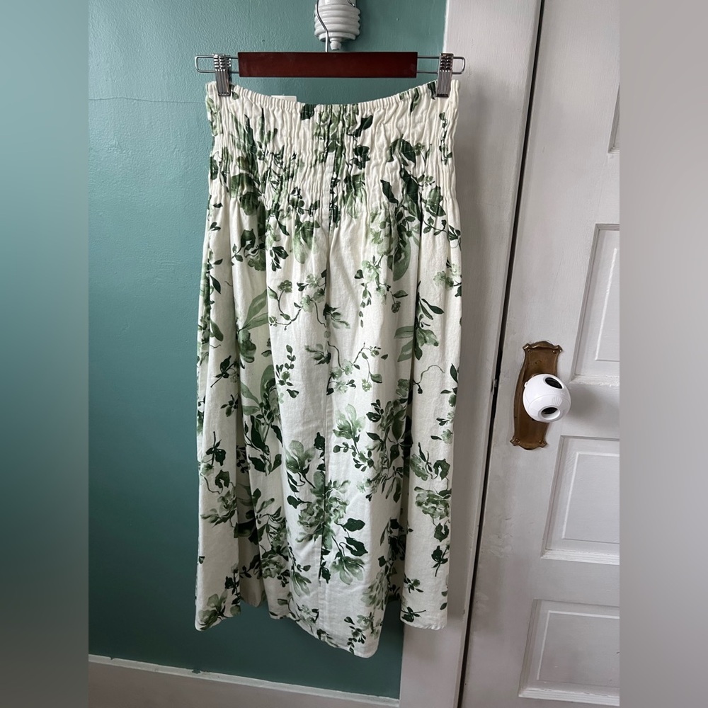 NWT Abercrombie & Fitch Green Floral Maxi Skirt - Picture 5 of 5
